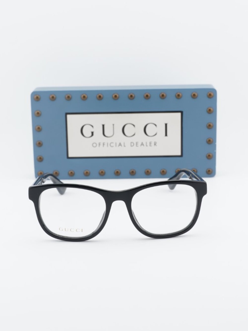 Gucci GG0004O 001 Square Eyeglasses - Black 53mm - Picture 2 of 10